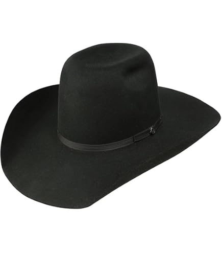 RODEO KING Mens RK480 RK 7X Blk Band 4 1/2` Brim Open Felt 75/8
